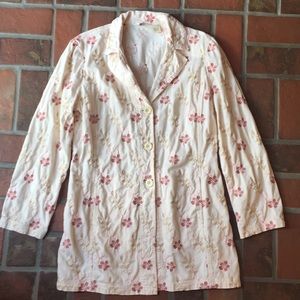 Women’s vintage J. Jill floral cotton blazer